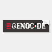 Einde genocide Bumpersticker (Voorkant)