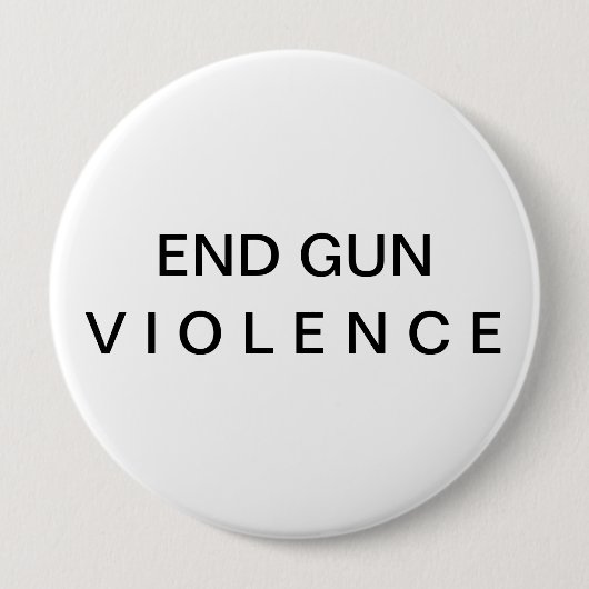 Einde Geweld met Vuurwapens Bericht Knop Ronde Button 4,0 Cm (Voorkant)
