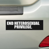 EINDE HETEROSEKSUELE PRIVILEGE -.png Bumpersticker (Op auto)