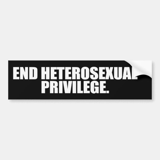 EINDE HETEROSEKSUELE PRIVILEGE -.png Bumpersticker (Voorkant)