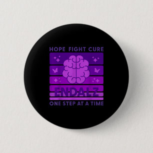 Einde hoop strijd hersenen alzheimer bewustzijn pa ronde button 5,7 cm