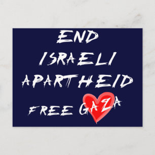 Einde Israëlische Apartheidsvrije Gaza Briefkaart