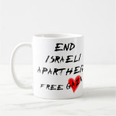 Einde Israëlische Apartheidsvrije Gaza Koffiemok (Links)