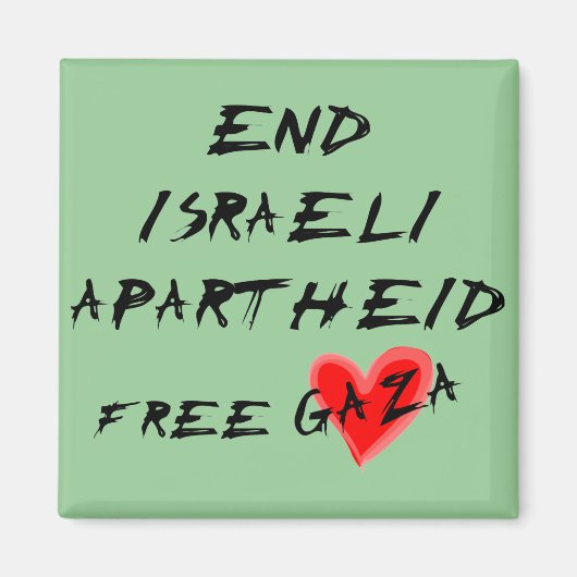 Einde Israëlische Apartheidsvrije Gaza Magneet (Voorkant)