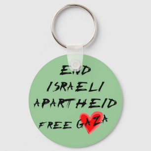 Einde Israëlische Apartheidsvrije Gaza Sleutelhanger