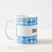 Einde Jaar Cadeau voor Leraar Mid Century Bewerkba Koffiemok (Links)