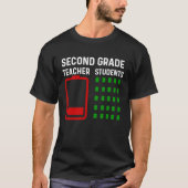 Einde jaar leraar 2e graad vaarwel leraar bat t-shirt (Voorkant)