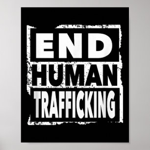 Einde mensenhandel Bespaar Kinder kinderen Einde T Poster