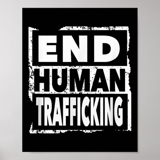 Einde mensenhandel Bespaar Kinder kinderen Einde T Poster (Voorkant)