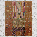 Einde muur, Stoclet Frieze door Gustav Klimt Legpuzzel<br><div class="desc">Aan het einde van de muur is Stoclet Frieze (1905-1911) van Gustav Klimt een Art Nouveau-schilderij met een mozaïek geometrisch patroon in gouden tonen. De Stoclet Frieze is een reeks symbolistische panelen en het laatste geweldige muurwerk van Gustav Klimt. Ze zijn van 1905 tot 1911 in de eetzaal van de...</div>