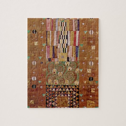 Einde muur, Stoclet Frieze door Gustav Klimt Legpuzzel (Verticaal)