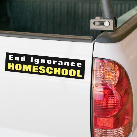 Einde onwetendheid HOMESCHOOL Bumpersticker (Op Truck)