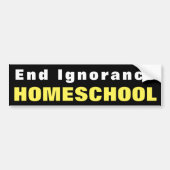 Einde onwetendheid HOMESCHOOL Bumpersticker (Voorkant)