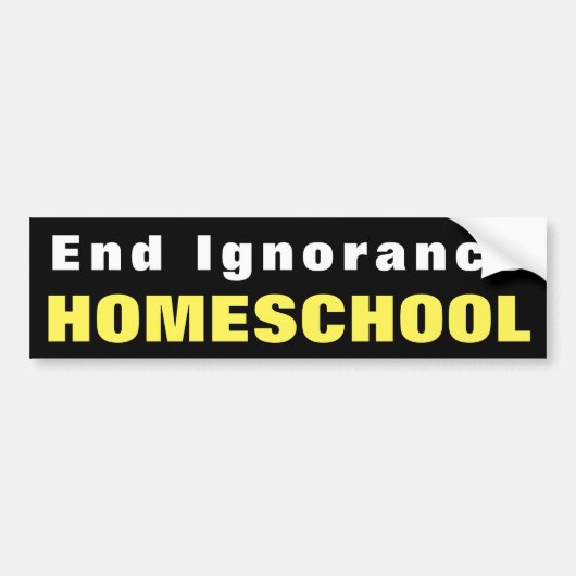 Einde onwetendheid HOMESCHOOL Bumpersticker (Voorkant)