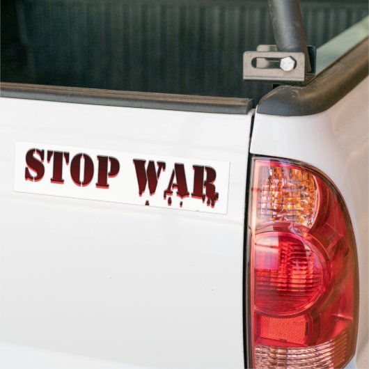 Einde oorlog bumpersticker (Op Truck)