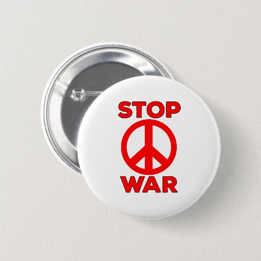 Einde oorlog ronde button 5,7 cm (Voorkant /achterkant)