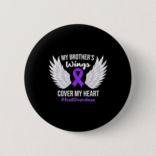 Einde Overdosis Bewustzijn Mijn Broers Vleugels Be Ronde Button 5,7 Cm (Voorkant)