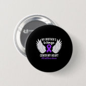 Einde Overdosis Bewustzijn Mijn Broers Vleugels Be Ronde Button 5,7 Cm (Voorkant /achterkant)