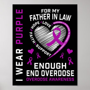 Einde Overdosis Bewustzijnsshirt Genoeg Paars Voor Poster