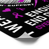 Einde Overdosis Bewustzijnsshirt Genoeg Paars Voor Poster (Hoek)
