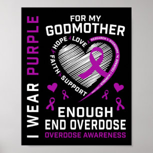 Einde Overdosis Bewustzijnsshirt Genoeg Paars Voor Poster