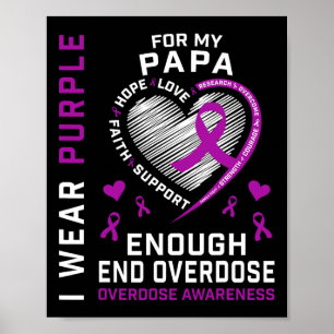 Einde Overdosis Bewustzijnsshirt Genoeg Paars Voor Poster