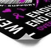 Einde Overdosis Bewustzijnsshirt Genoeg Paars Voor Poster (Hoek)