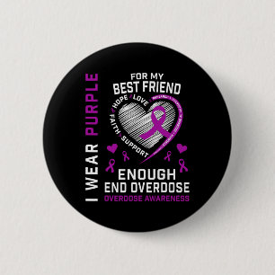 Einde Overdosis Bewustzijnsshirt Genoeg Paars Voor Ronde Button 5,7 Cm