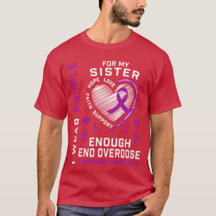 Einde Overdosis Bewustzijnsshirt Genoeg Paars Voor T-shirt