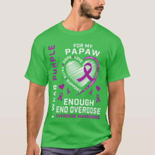 Einde Overdosis Bewustzijnsshirt Genoeg Paars Voor T-shirt