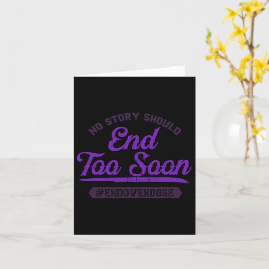 Einde Overdosis Geen Verhaal Moet Te Vroeg Eindige Kaart (Gele Bloem)