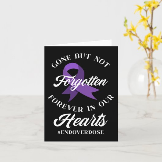 Einde Overdosis Geliefde Herdenking Overdosis Bewu Kaart (Gele Bloem)