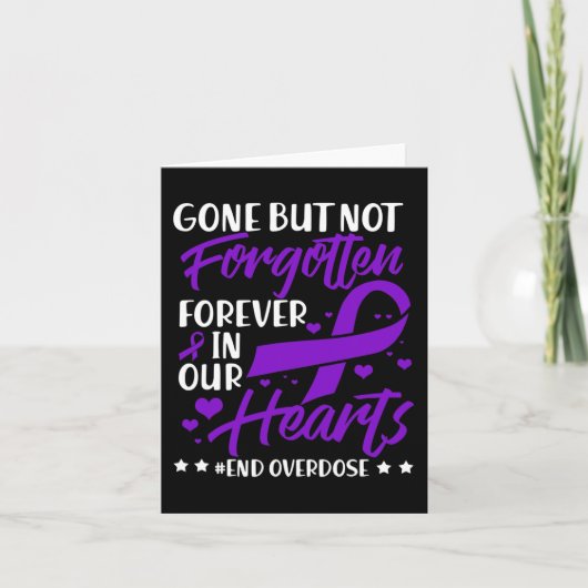 Einde Overdosis Geliefde Herdenking Overdosis Bewu Kaart (Voorkant)