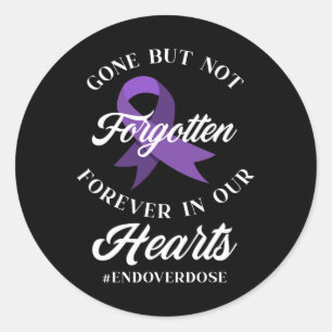 Einde Overdosis Geliefde Nagedachtenis Overdosis B Ronde Sticker