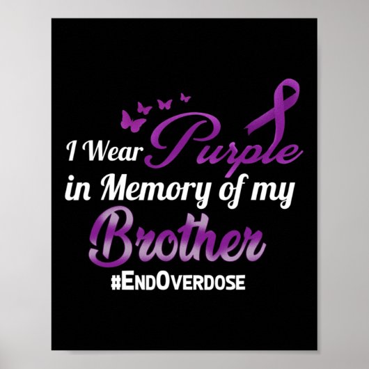 Einde overdosis Ik Draag Paarse voor mijn broer Poster (Voorkant)