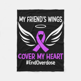 Einde Overdosis Mijn Vriend's Wings Dek Mijn Hart  Fleece Deken