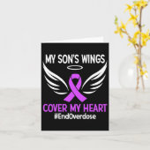 Einde Overdosis Mijn Zoon's Wings Hoesje Mijn Hart Kaart (Gele Bloem)