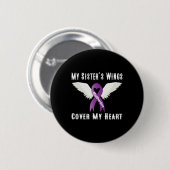 Einde Overdosis Mijn Zusters Vleugels Bedekken Mij Ronde Button 5,7 Cm (Voorkant /achterkant)