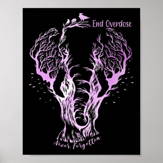 Einde Overdosis Nooit Vergeten Lijn Kunstschets Si Poster (Voorkant)