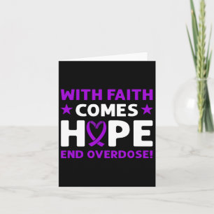 Einde Overdosis! Paarse Lint. Overdosis Bewustzijn Kaart