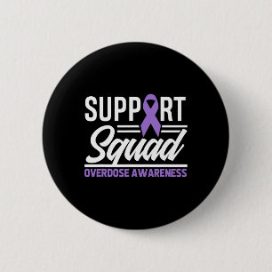 Einde Overdosis Steunteam Overdosis Bewustzijn Ronde Button 5,7 Cm