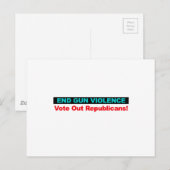 Einde Pistool geweld — Stem uit Republikeinen Briefkaart (Voorkant / Achterkant)