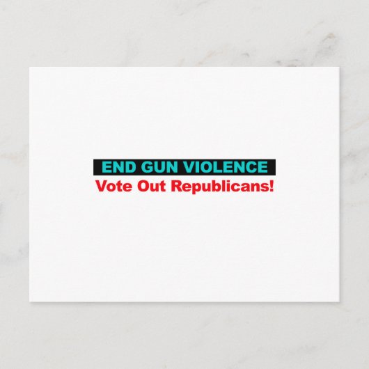 Einde Pistool geweld — Stem uit Republikeinen Briefkaart (Voorkant)