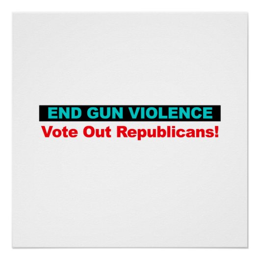 Einde Pistool geweld — Stem uit Republikeinen Poster (Voorkant)