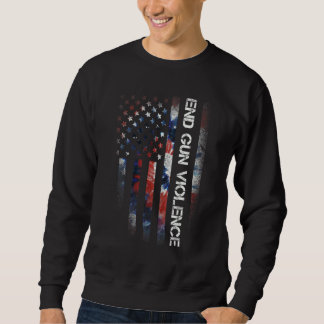 Einde Pistool geweld Tie Dye Amerikaanse vlag Geen Trui