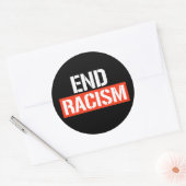 Einde Racisme Classic Ronde Sticker (Envelop)