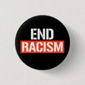 Einde Racisme Classic Ronde Sticker Button 3,2 Cm (Voorkant)