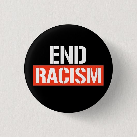 Einde Racisme Classic Ronde Sticker Ronde Button 3,2 Cm (Voorkant)
