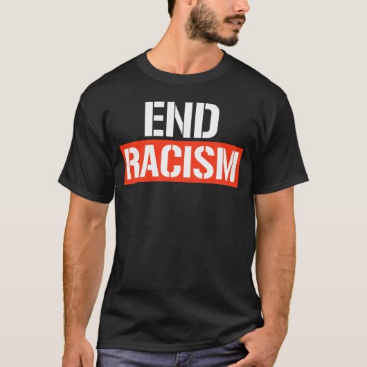 Einde Racisme Classic Ronde Sticker T-shirt (Voorkant)