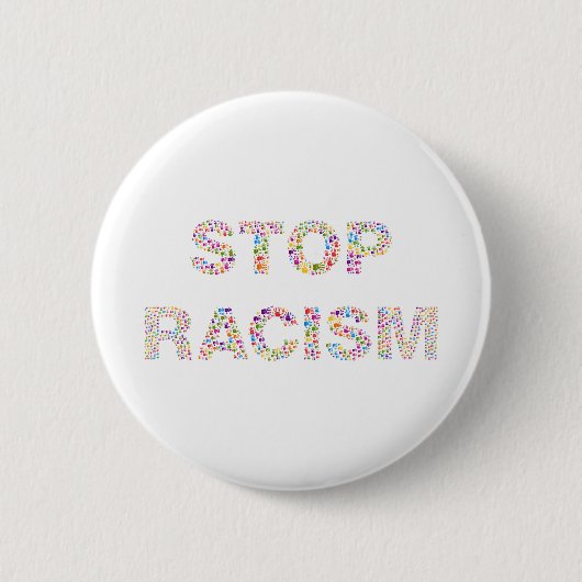einde racisme ronde button 5,7 cm (Voorkant)
